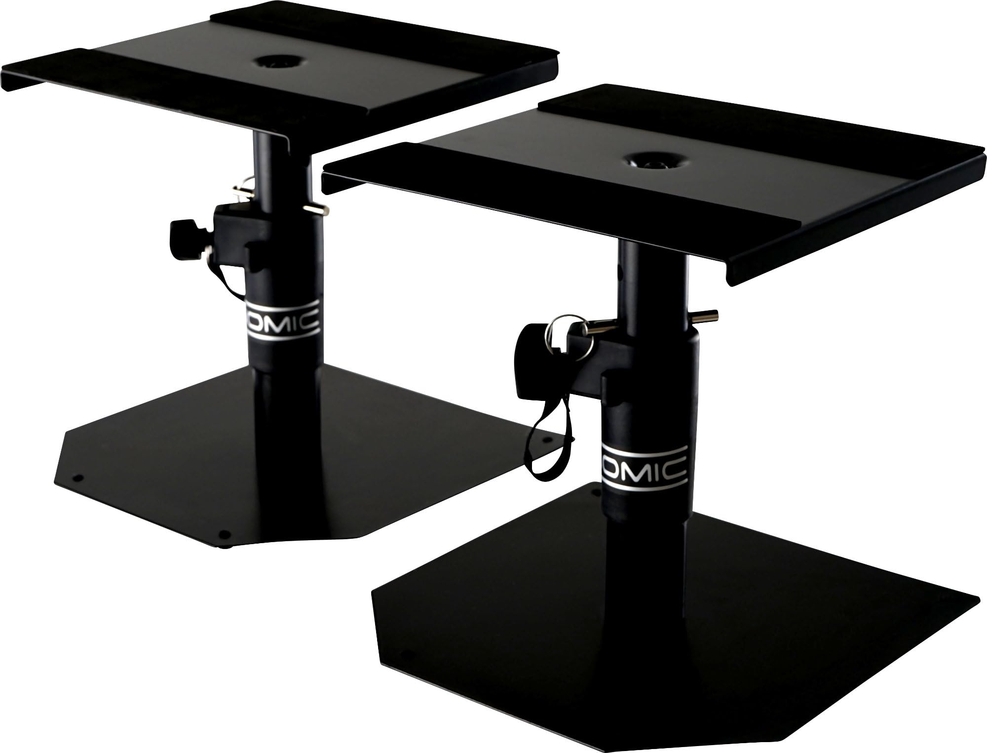 Pronomic SLS-15 Pieds de Table pour Moniteurs de Studio, 2 pieds stables, version basse, réglables 18,5-27,5 cm, surface avec bandes auto-agrippantes, couleur noire.
