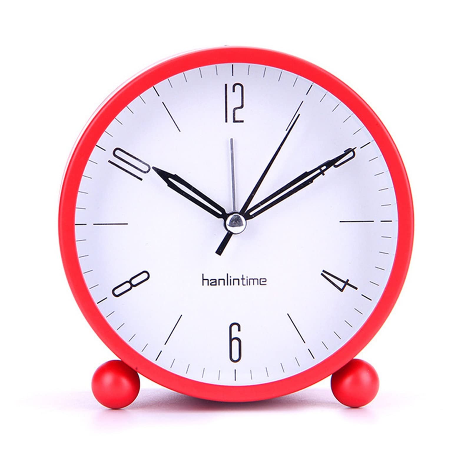 DKIUGL Alarm Clock Luminous Silent Minimalist Metal Bedroom Table Decoration