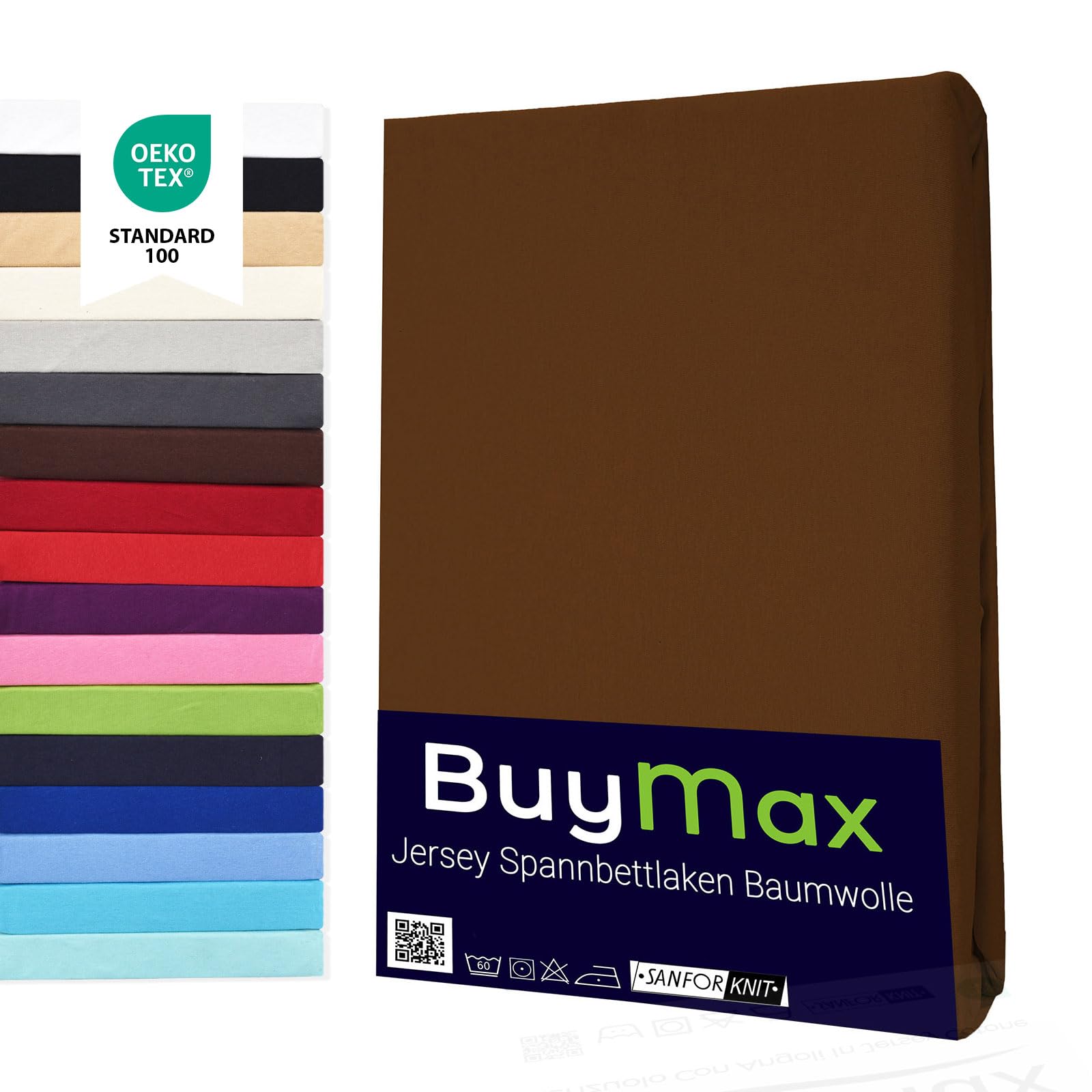 Buymax® Spannbettlaken 60x120 70x140 80x200 90x200 100x200 120x200 140x200 160x200 180x200 200x200 Baumwolle Bettlaken Jersey