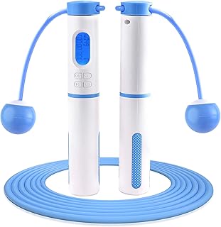 Aforfu Jump Rope, Skipping Rope with Calorie Counter, Adjustable Digital Jump Rope with Calorie Counter for Fitness, Exercise, Workout, Boxing, Gym