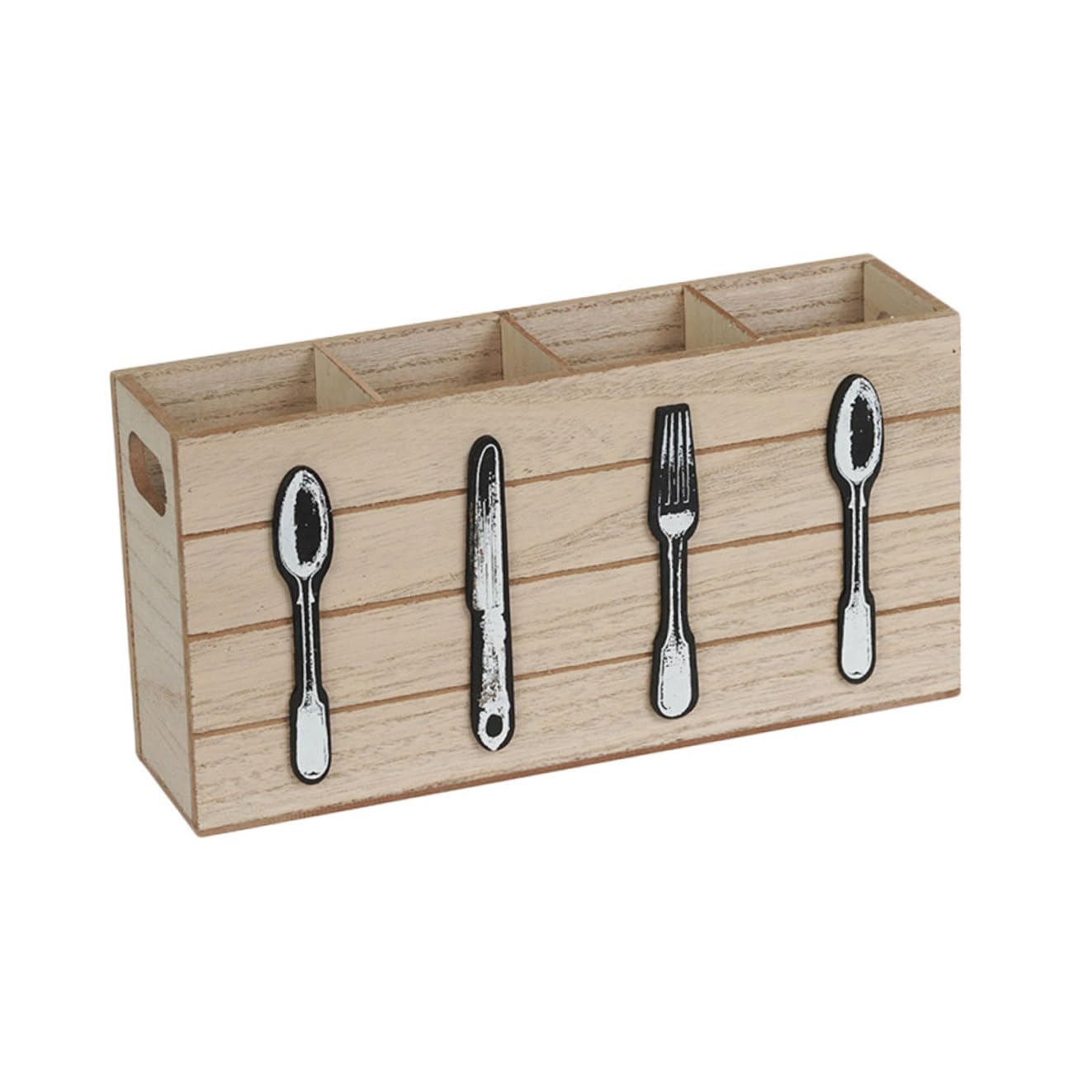 Holz Besteckkasten mit Mehreren Fächern zur Aufbewahrung und Organisation von Küchenutensilien Kratzfest und Dekorativ für Küchen und Schubladen