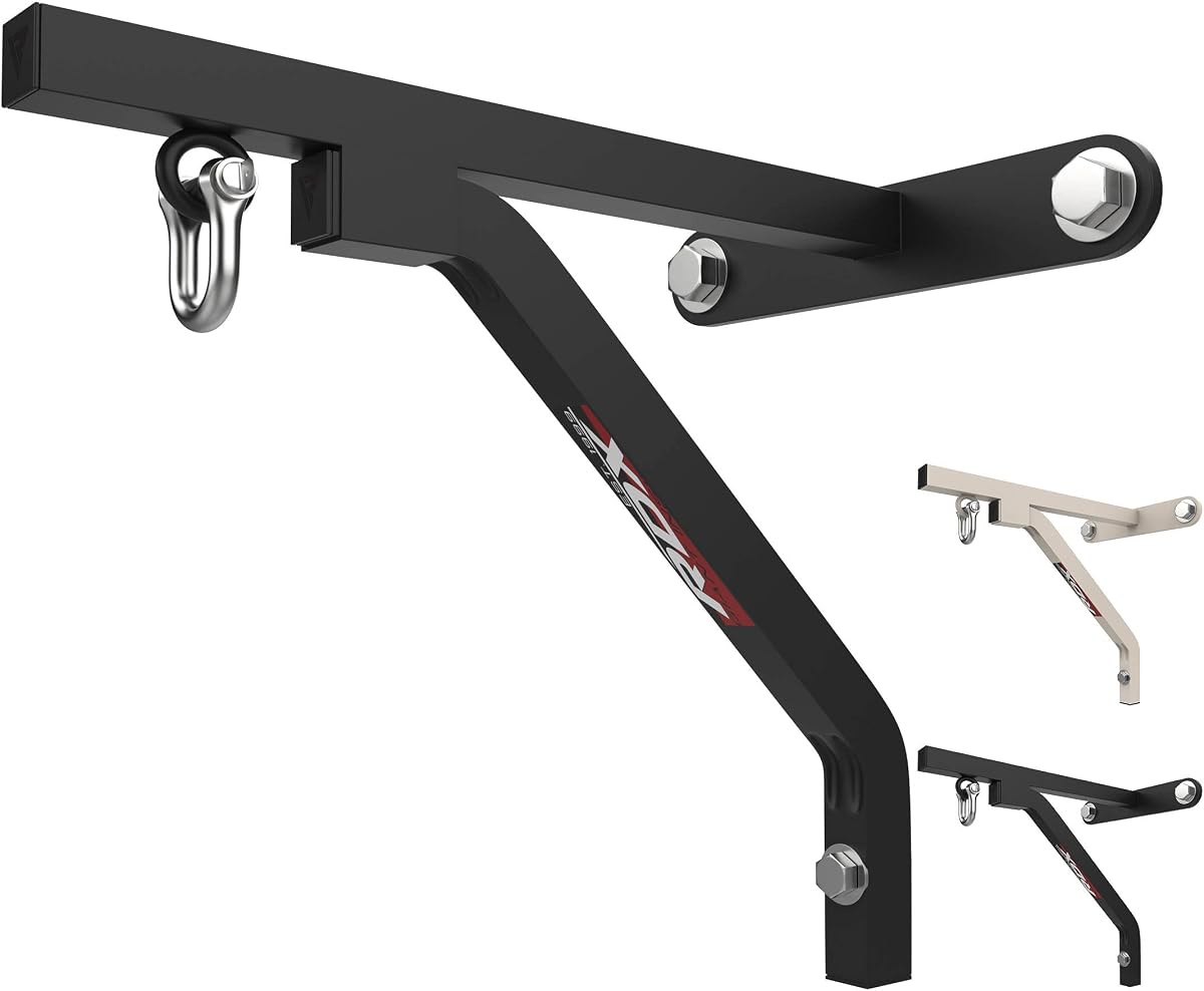 RDX Soporte de Pared para Colgar, Saco de Boxeo, Barra de Hierro de Calibre 16, Fijaciones para Colgar de Acero, Grillete en D, Boxeo, MMA, Kickboxing, Muay Thai, Entrenamiento de Perforación, Fitness al Aire Libre, Gimnasio en Casa