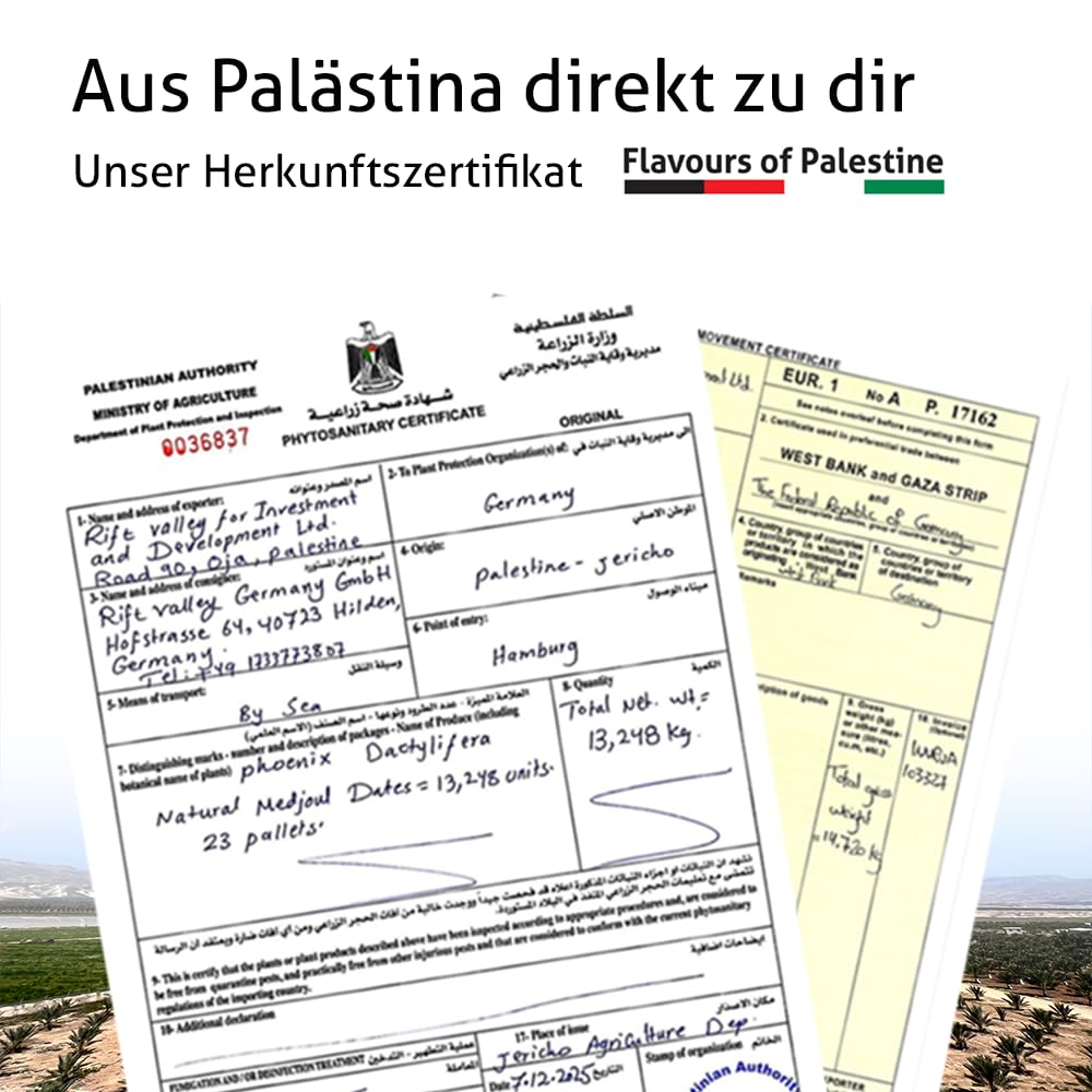 Medjool Datteln aus Palästina 2 x 1 kg - naturell vegan aromatisch traditionell frisch orientalisch ohne Konservierungsstoffe Premium