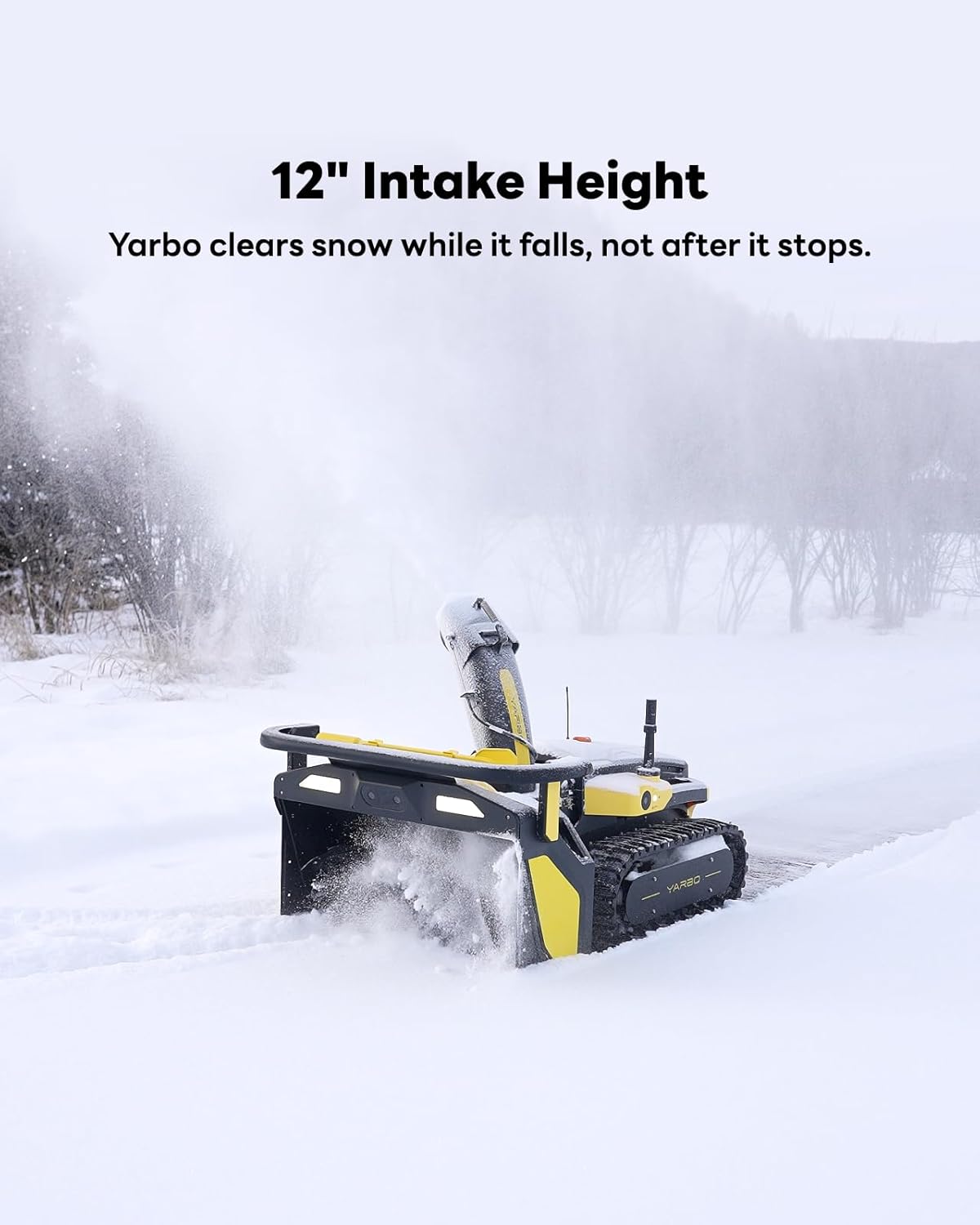 YARBO Robot Snow Blower and Leaf Blower with Modular Design, Auto-Recharging, AI Multi-Zone Mapping & RTK for Navigation