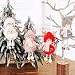 Brynnl Decorazioni Natalizie, 4 Pezzi Bambola Angelo Ornamenti Natalizi Ciondolo Albero Appeso per Albero di Natale, finestre, Auto, finestre, Decorazione Bar (Rosso/Grigio/Bianco/Rosa Chiaro)