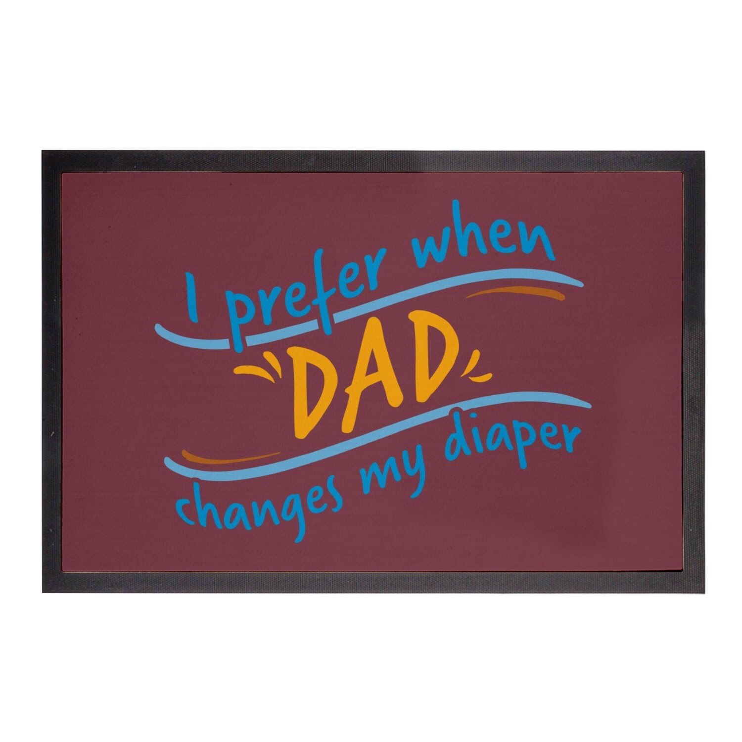 Paillasson rouge 75x50cm tapis entrée original humour texte papa