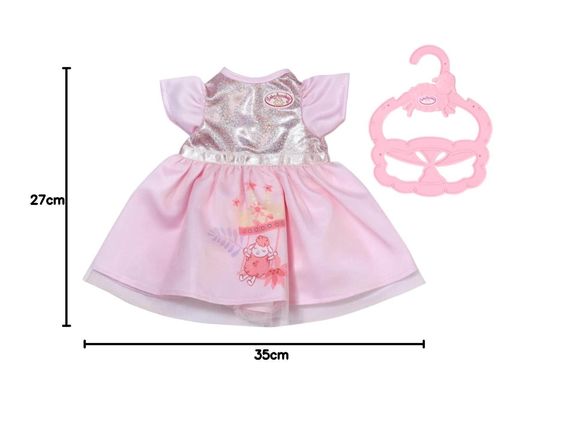 Baby Annabell 707159 Sweet Princess Themed Fit Little 36cm Dolls-Suitable for Children Aged 1+ Years-Includes Dress and Clothes hanger-707159