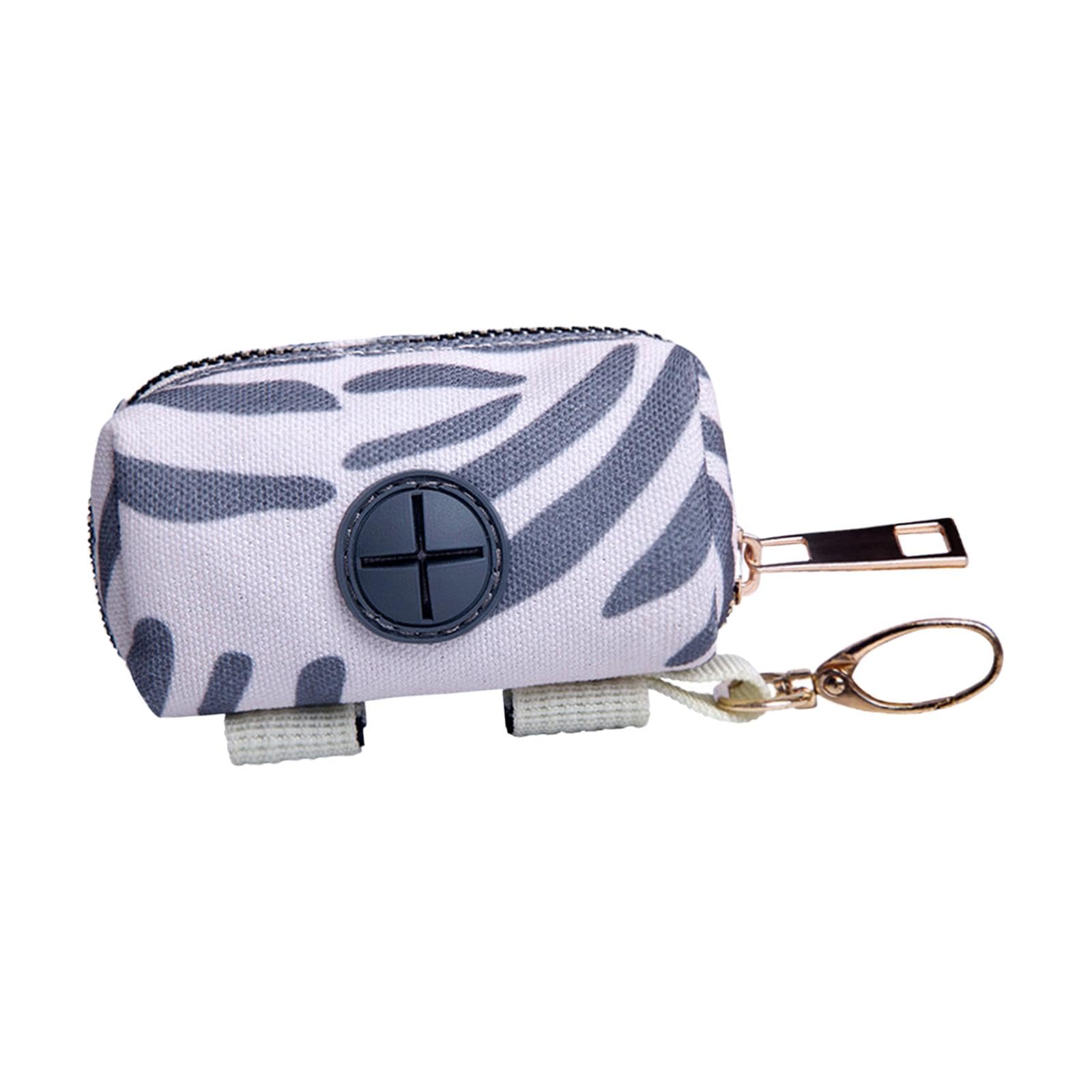 Dog Poop Bag Holder Doggy Dispenser for Travel Camping Walking Striped Gray-image-12