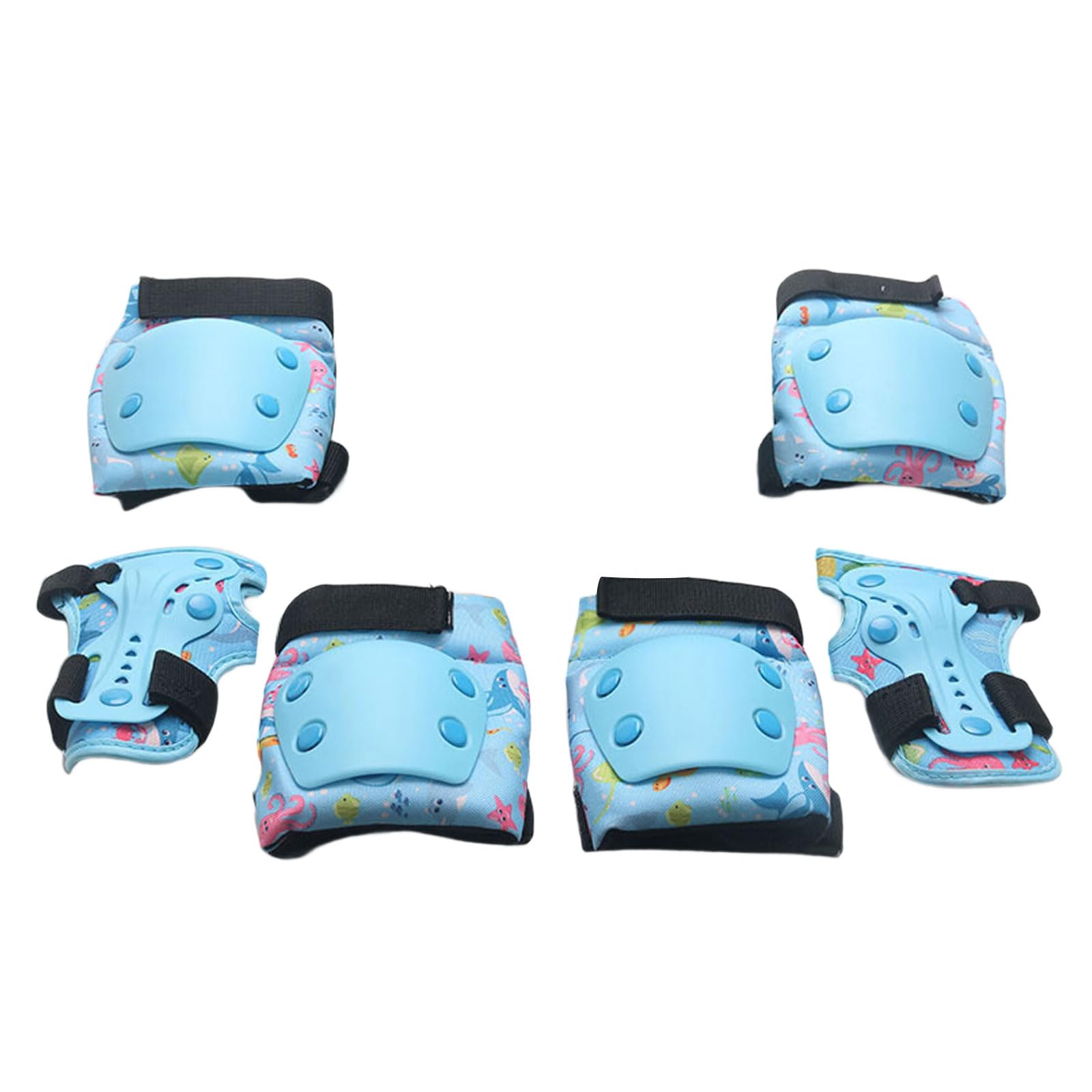 6Pcs Kid Protective Gear Set for 3-8 Boy Girl Scooter Roller Skating Including Biking Skating Knee Elbow Brace Hand Pad