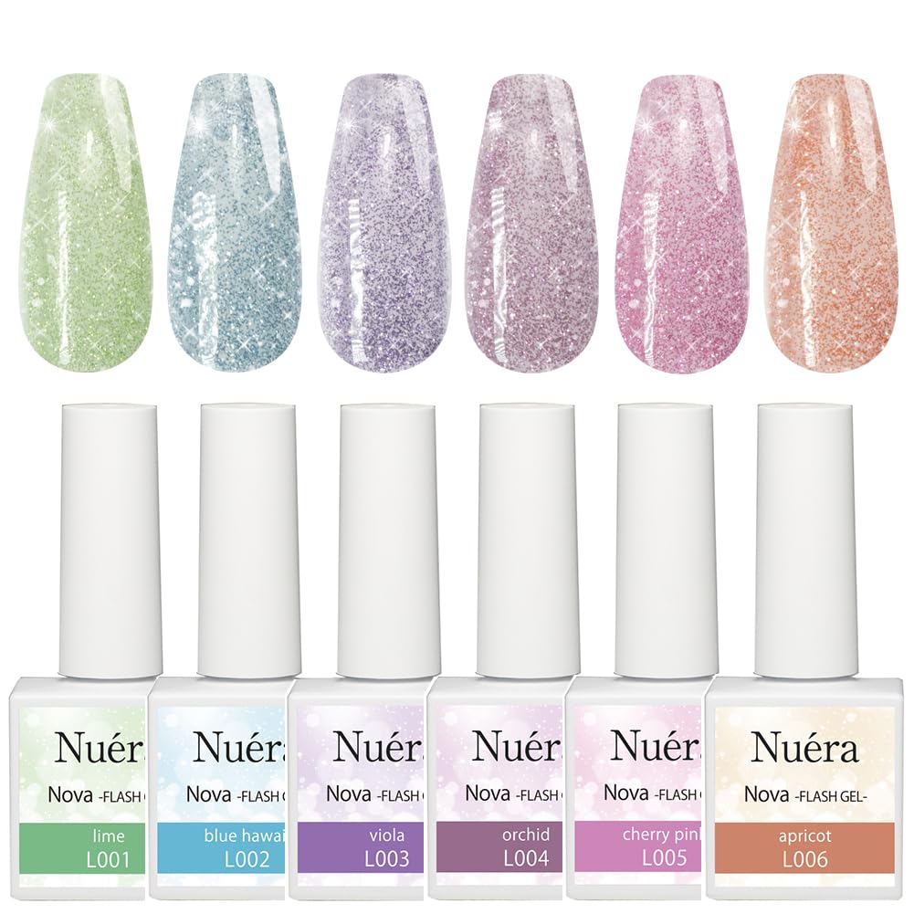 Amazon.co.jp: NOVA フラッシュジェルセット 8ml 6色セット UV/LED対応