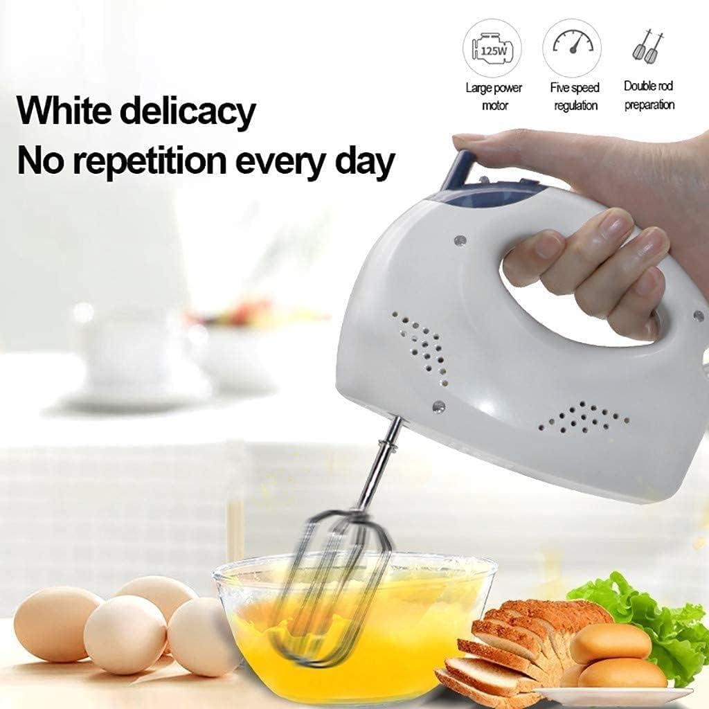 Hand Mixer 5-Speed Plus Turbo Hand Mixer Electric With Stainless Steel Attachments Portable Hand Blenders Electric 250W