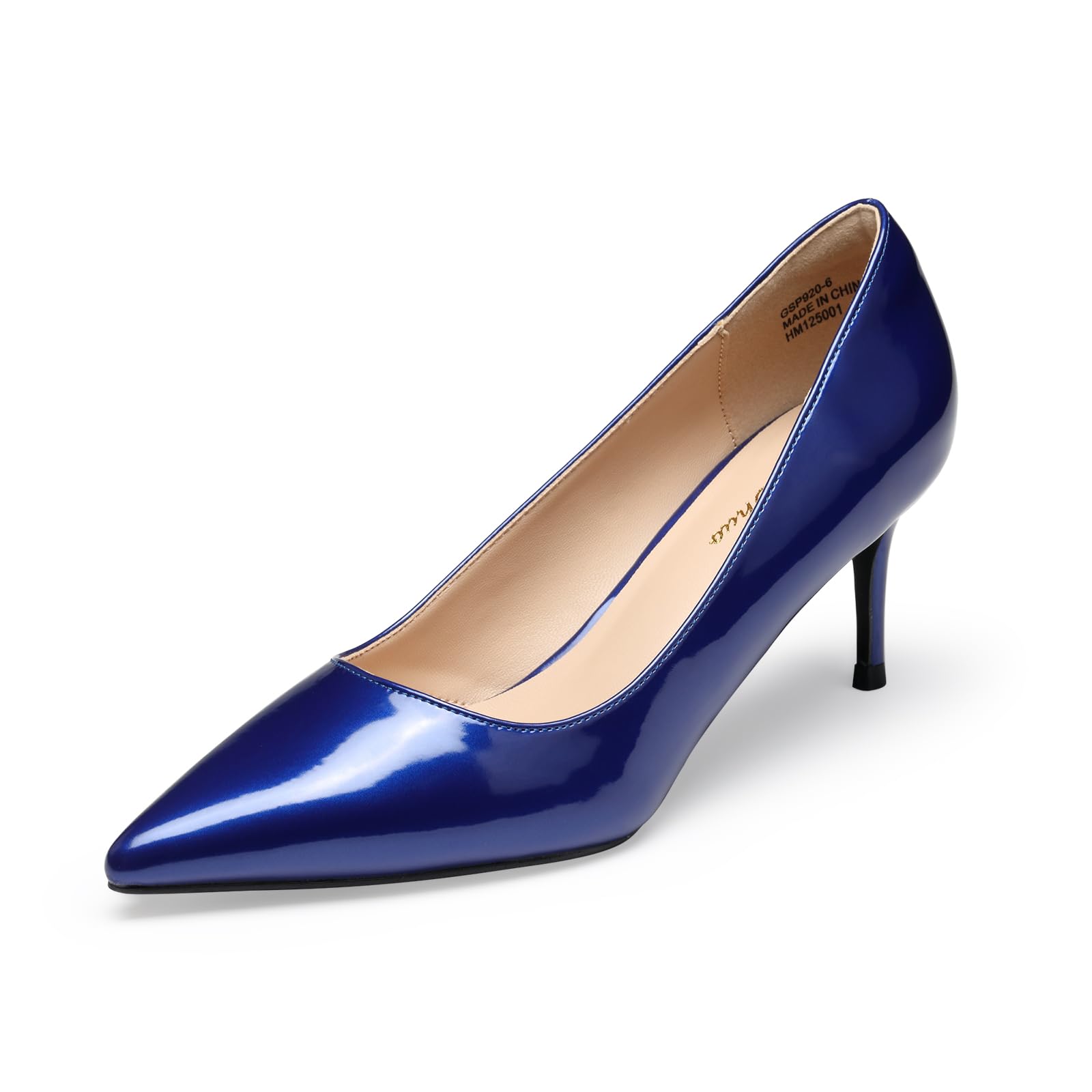 GENSHUO Décolleté Donna Tacco 6 cm Punta Affilata Scarpe Eleganti