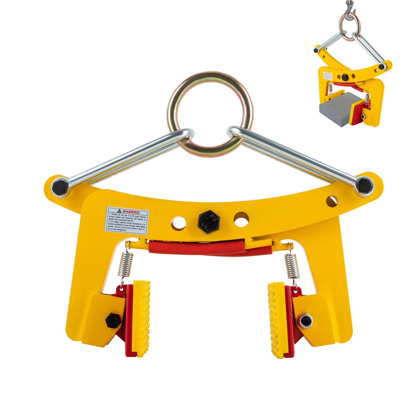 Granite Slab Lifting Clamp, 617lbs Heavy Duty Stone Lifting Clamps, 6-12cm Jaw Opening Size Adjustable Granite Curb Clamp Scissor Lifter Clamp for Stone