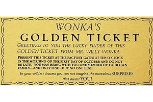 Sylty Willy Wonka Golden Ticket Wall Art