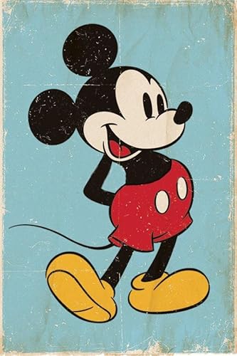 Miniatura 1 de Pyramid International - Póster de dibujos animados retro de Mickey Mouse, 36 x 24 pulgadas, sin marco, interior, sala de estar, habitación de los