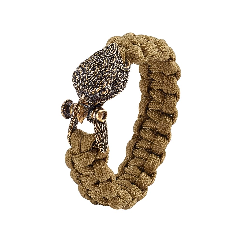 nbeads Adler Messingperle, Fallschirm Schnurwerkzeug Lanyard Perle EDC Charms Anhänger Charms Messing Perlen Zubehör Für EDC String Armband Handwerk, Antike Bronze