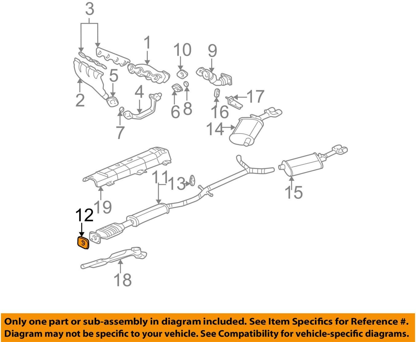 General Motors 3544534, Catalytic Converter Gasket