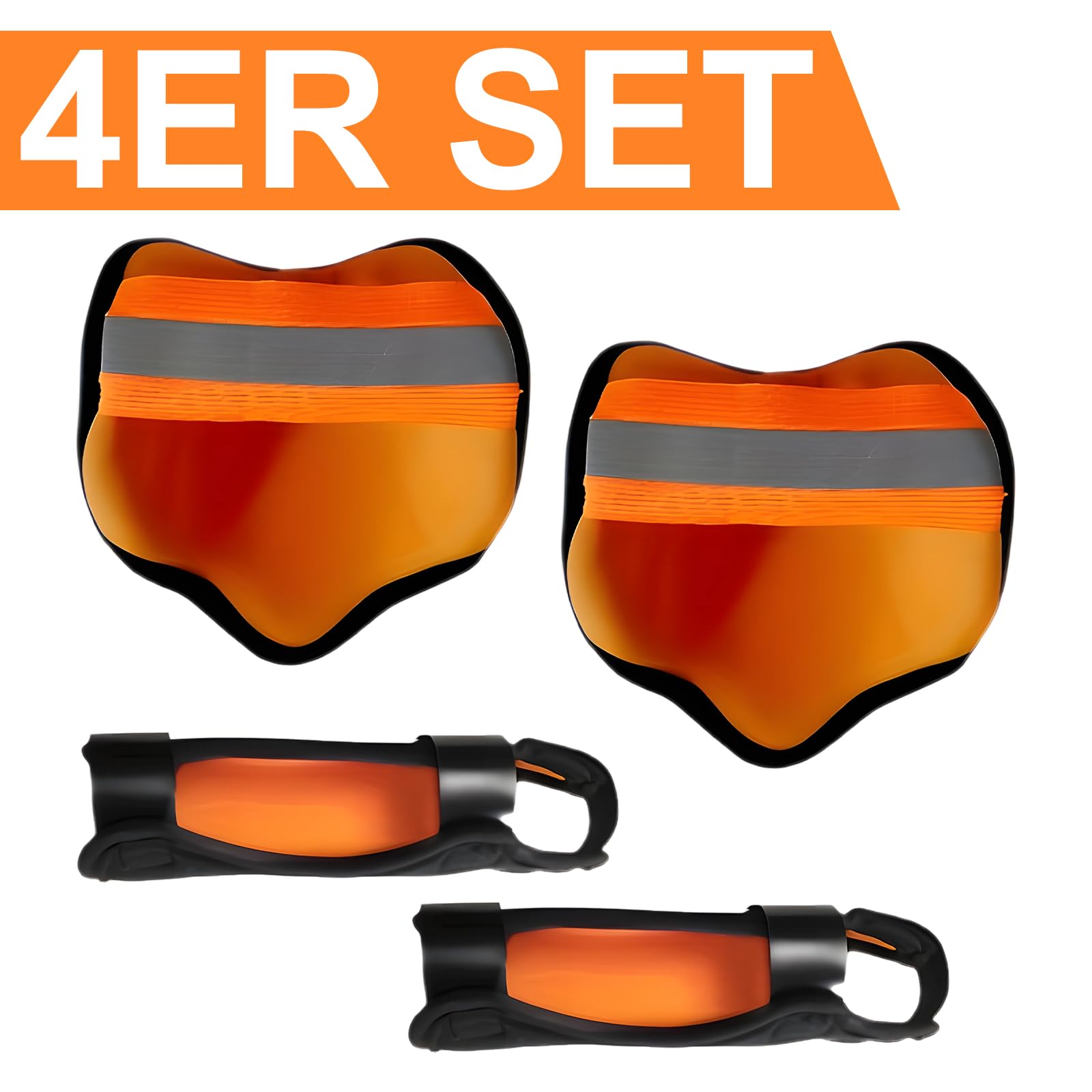 Juego de 4 almohadillas de agarre para antebrazos, almohadillas para apoyo para antebrazos, antipresión y fricción, comodidad para codos, antebrazo y parte superior del brazo, color negro y naranja
