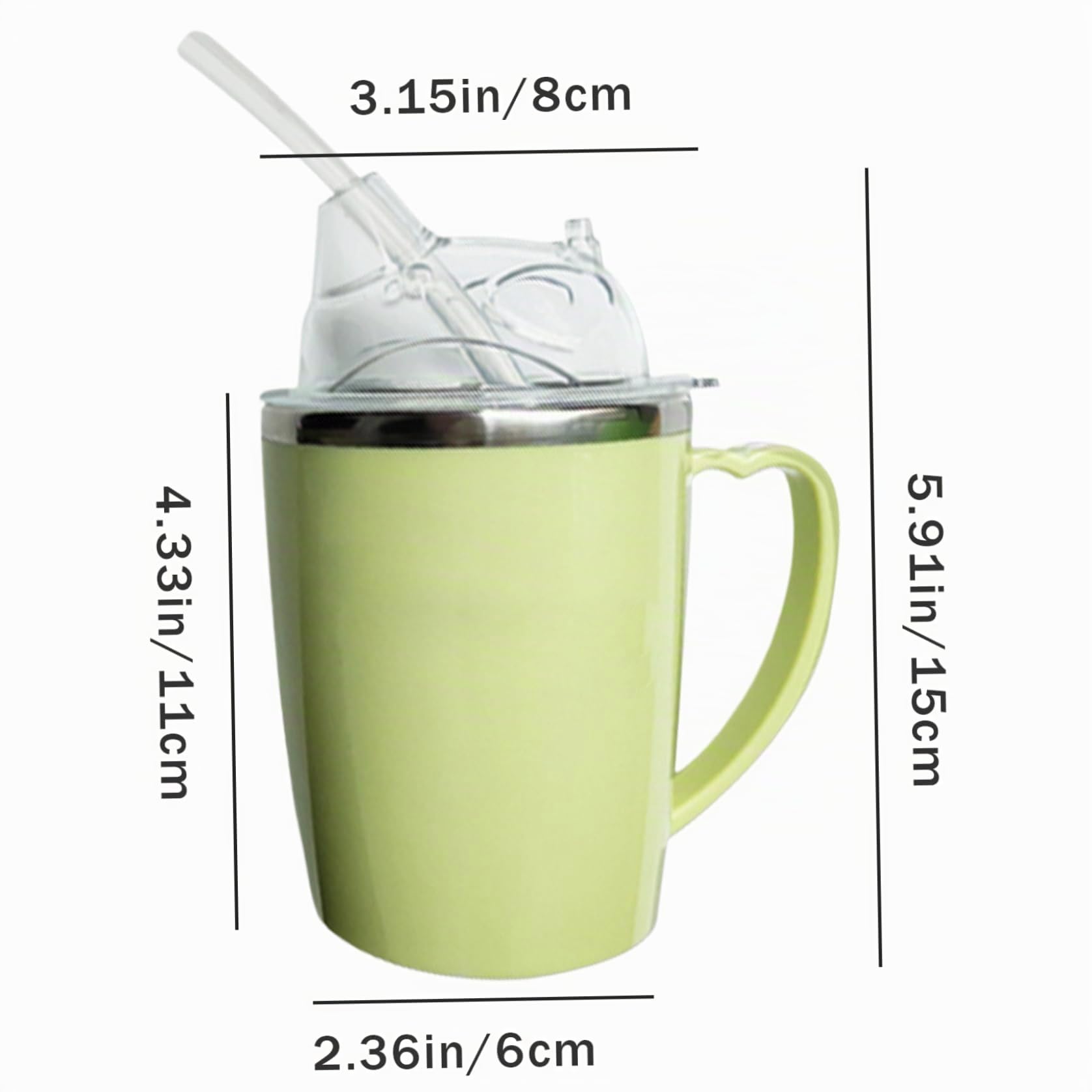 Coppa di sippy per adulti, becher per anziani, 350 ml a prova di fuoriuscita di tazze sippy per adulti con cannuccia, tazze di disfagia in acciaio inossidabile 3 in 1 con manico
