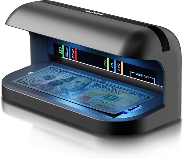 Aneken AL-17 Counterfeit Bill Detector with UV LED Light, Advanced UV Counterfeit Money Detector with Card & ID Detectio
