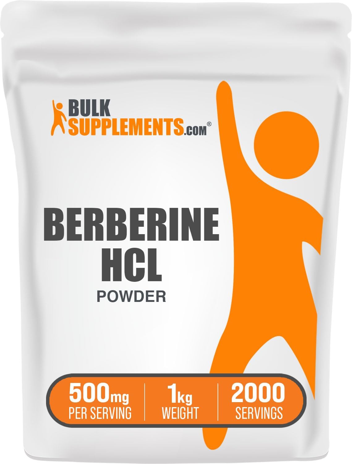 com Berberine HCl Powder - Berberine Supplement, Berberine Powder - Gluten Free, 500mg per Serving, 1kg (2.2 lbs) (Pack of 1)