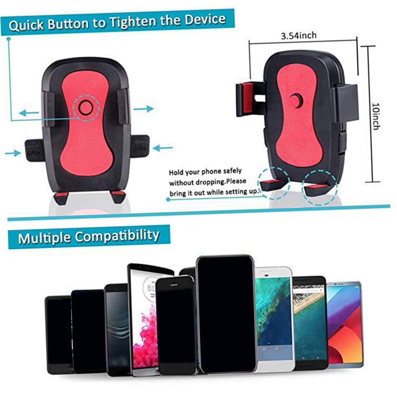 DOITOOL Supporto per Telefono con Luce Integrata Treppiede e Luce ad Anello Dimmerabile per Streaming Live Video Notturni e Selfie Compatibile Maggior Parte dei Telefoni
