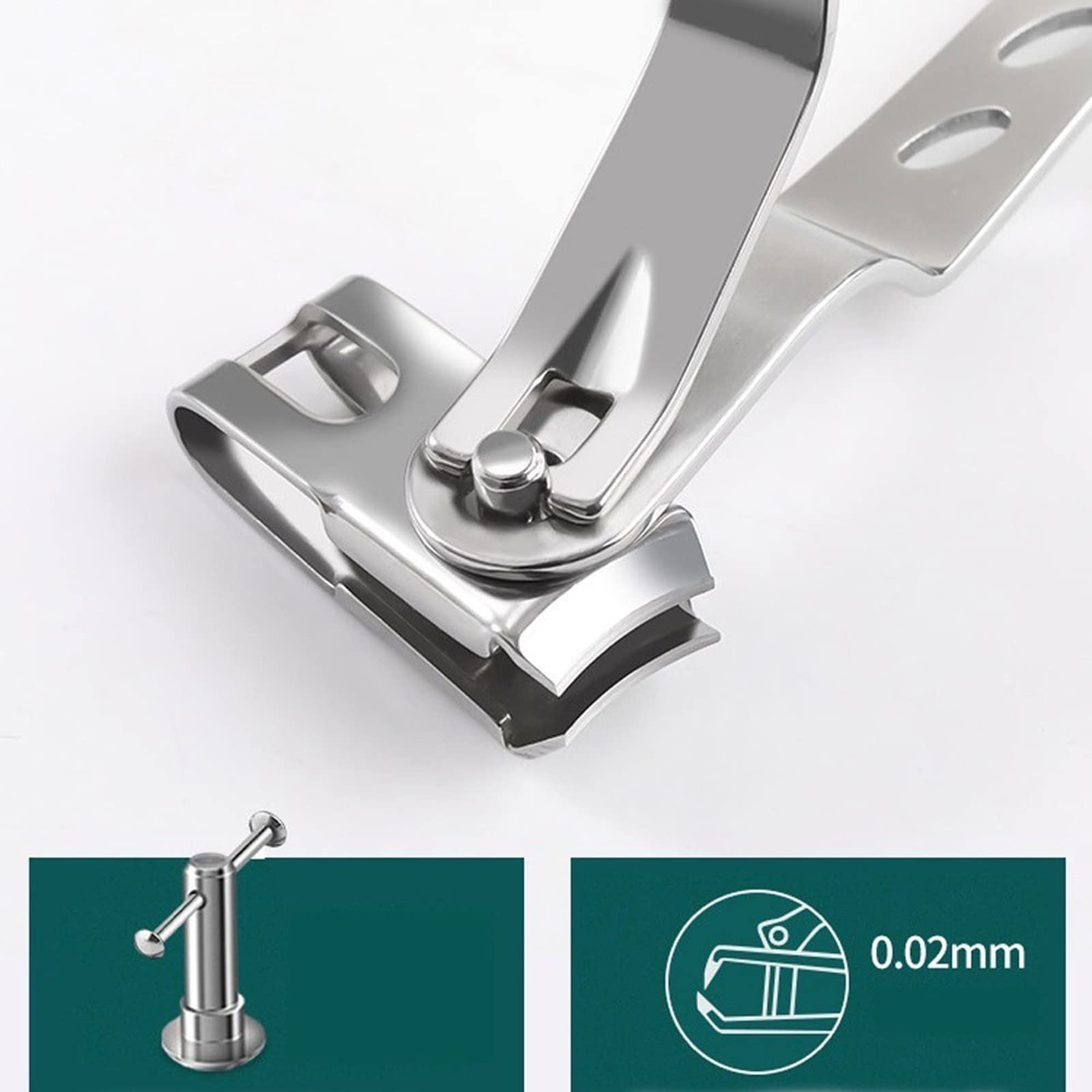 Nagelknipser, um 360 Grad drehbarer Nagelknipser, multifunktionales Maniküremesser, Nagelknipser aus Edelstahl, Maniküre-Werkzeuge(Large)