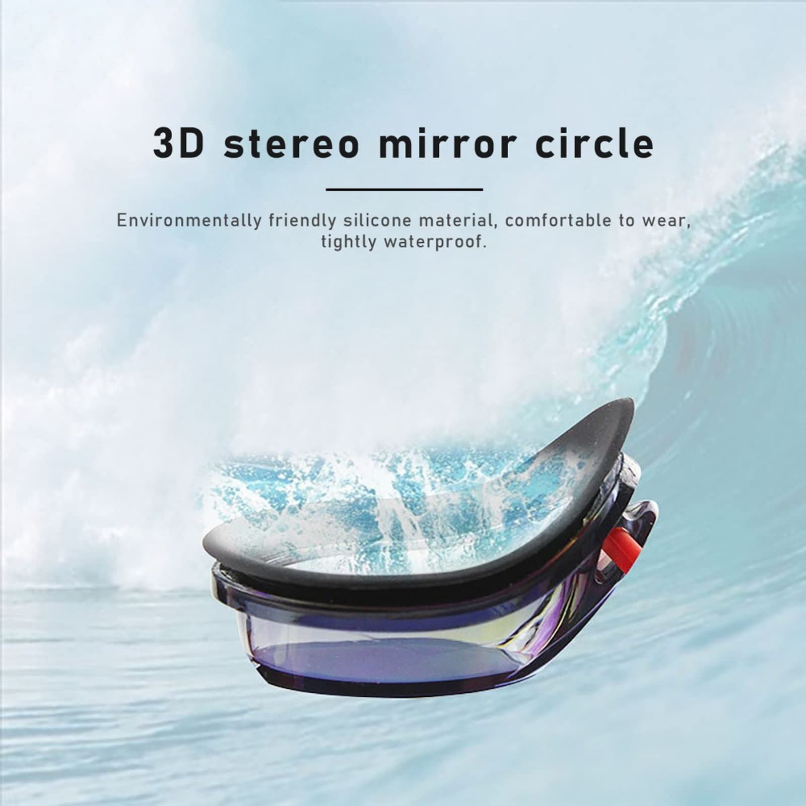 JINGYAN Okulary pływackie Men And Women Frame Swimming Goggles Adult Anti-Fog Waterproof Racing High-End Mirror