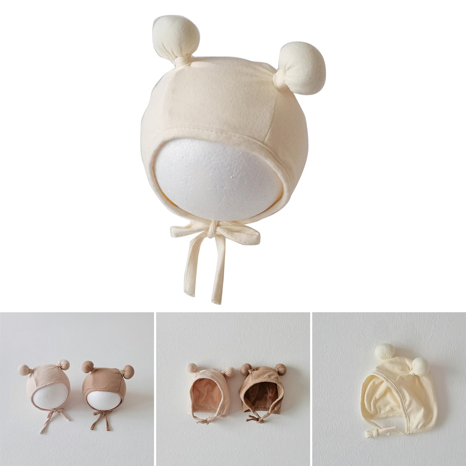 TOPFROP Lovely Baby Hat Double Tie up Ear Protections Caps Fashionable Bonnet Hats with Chin Belt