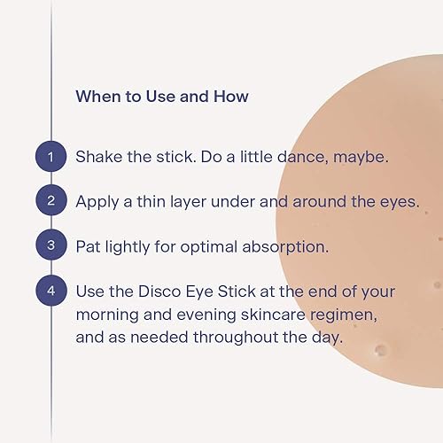 Miniatura 7 de Disco Tratamiento de bolsa de ojos para hombres, suero de rodillo para hombres, crema debajo de los ojos, cafeína natural, bálsamo