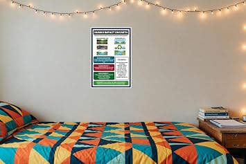 Human Impact on Earth Natural Resources Educational 12x18 US Made Poster