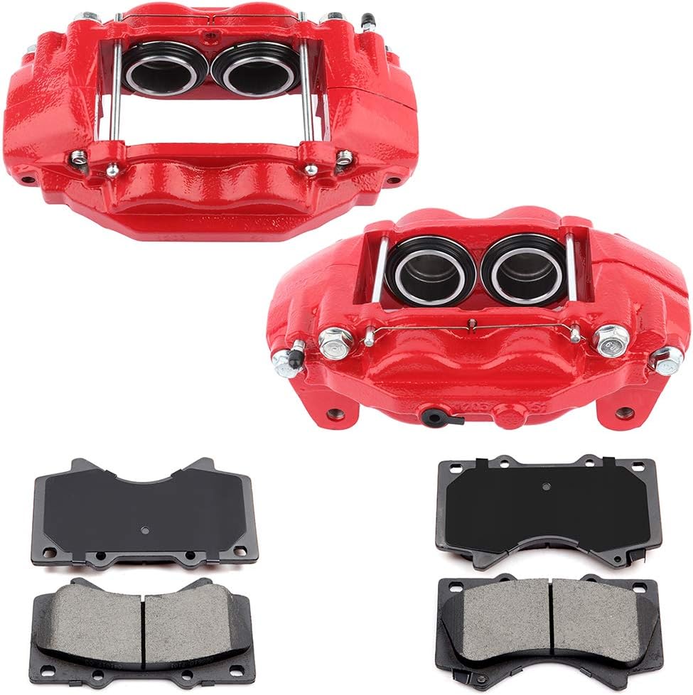 ECCPP Front Brake Calipers Assembly with Ceramic Pads fit for 2008-2016 Toyota Sequoia,2007-2016 Toyota Tundra