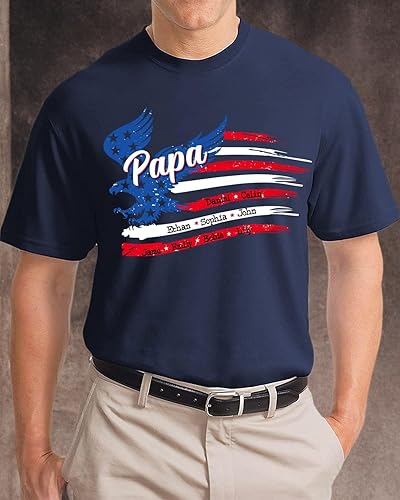 Miniatura 7 de Camisas personalizadas para papá, camisa del día de la independencia, regalo de hija e hijo, regalos para el abuelo