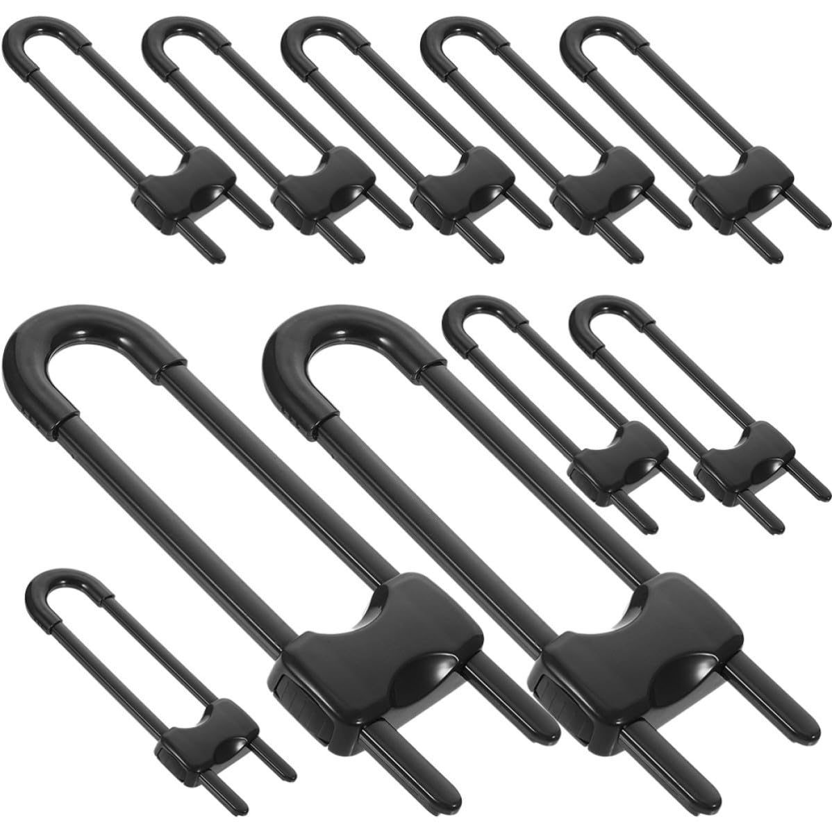 12 Piezas Cerradura de Seguridad para Armarios y Cajones, Abs