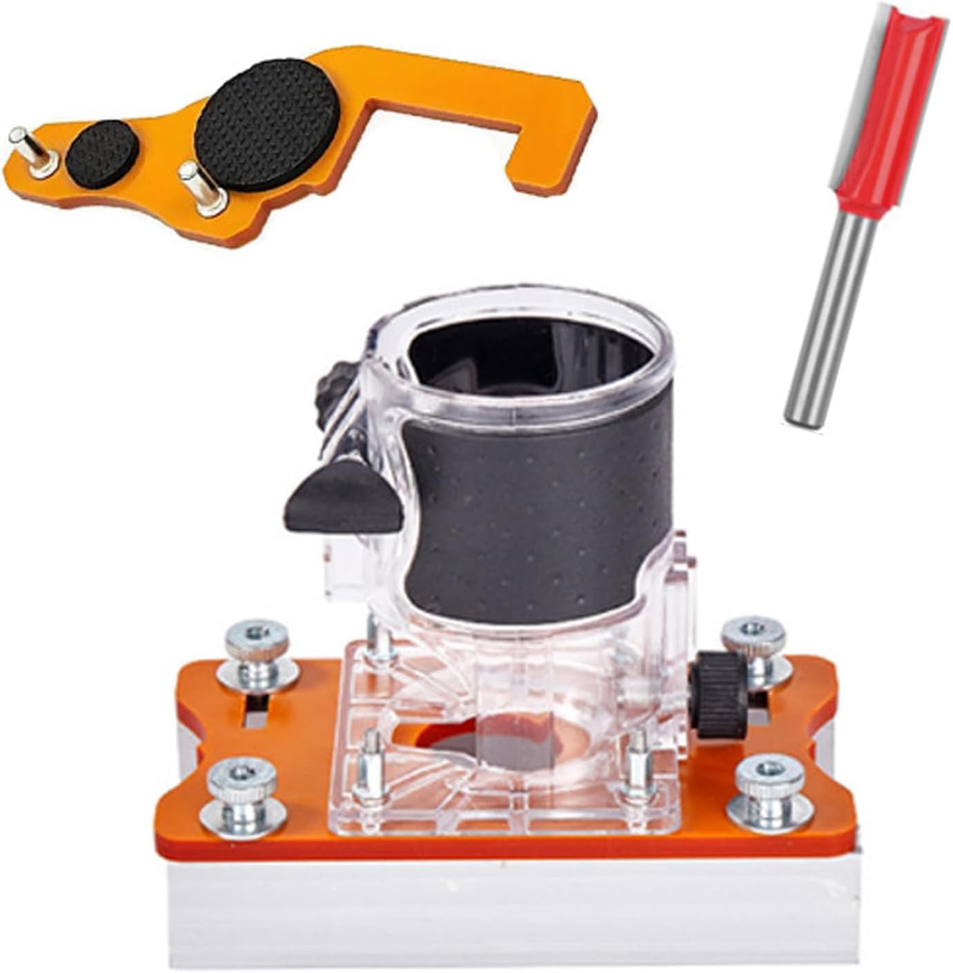 2 in 1 Wood Routers Base Wood Trimmers Routers Tool Base Aluminum Wood Palms Routers Base Routers Slotting Bracket for 6