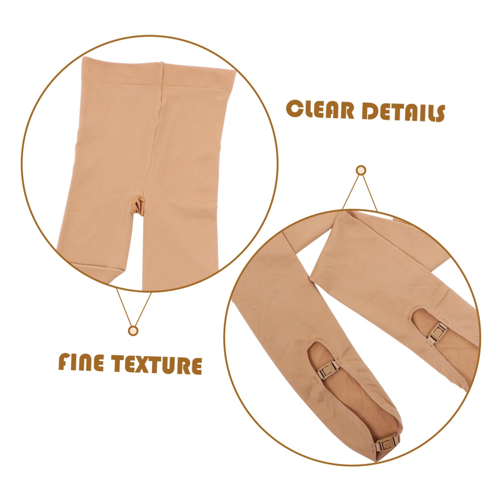 GALPADA Collant da Pattinaggio Sportivo Marrone S-m 1 Pezzo | Chinlon e Nailon, Opaco a Compressione, Due Fibbie in Plastica e Cintura Elastica per 45-56kg
