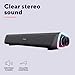 Trust Liro Soundbar PC Speaker 12W, Compact Stereo Sound Bar with RGB LED Lights, 3.5mm AUX Cable Connection, USB Powered PC Speakers for Computer Laptop Desktop Tablet Smartphone TV, Black