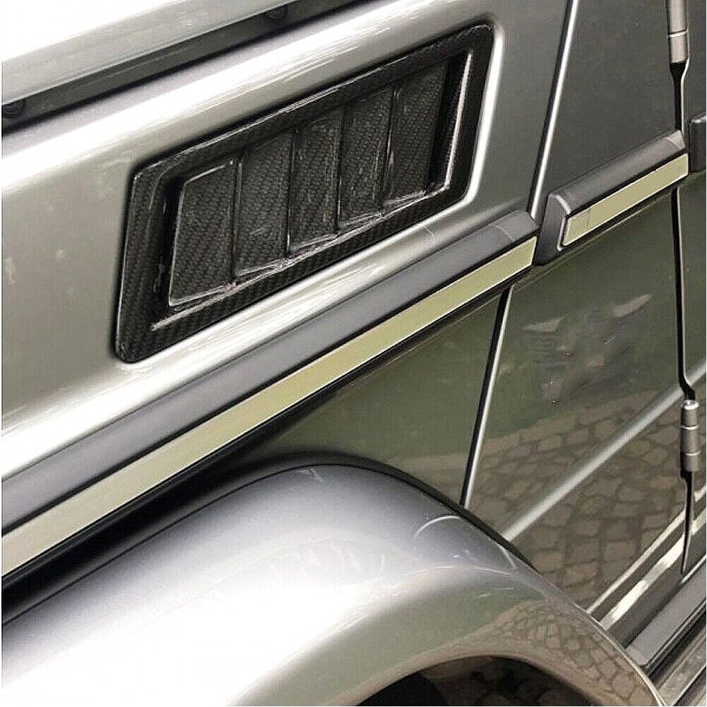 MCARCAR KIT Dry Carbon Fiber Side Air Vent Fenders for Mercedes-Benz G Wagon W463 G500 G550 G63 G65 AMG 2004-2018 Fender Trim Decorative Intake