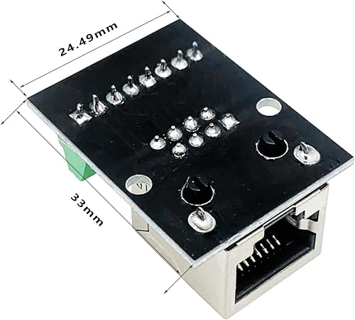 Miniatura 4 de Teansic 2 unids RJ45 Ethernet solo hembra conector Breakout Board,0.100 in Pitch Blindado RJ45 Tornillo Terminal de la Junta Adaptador de Red