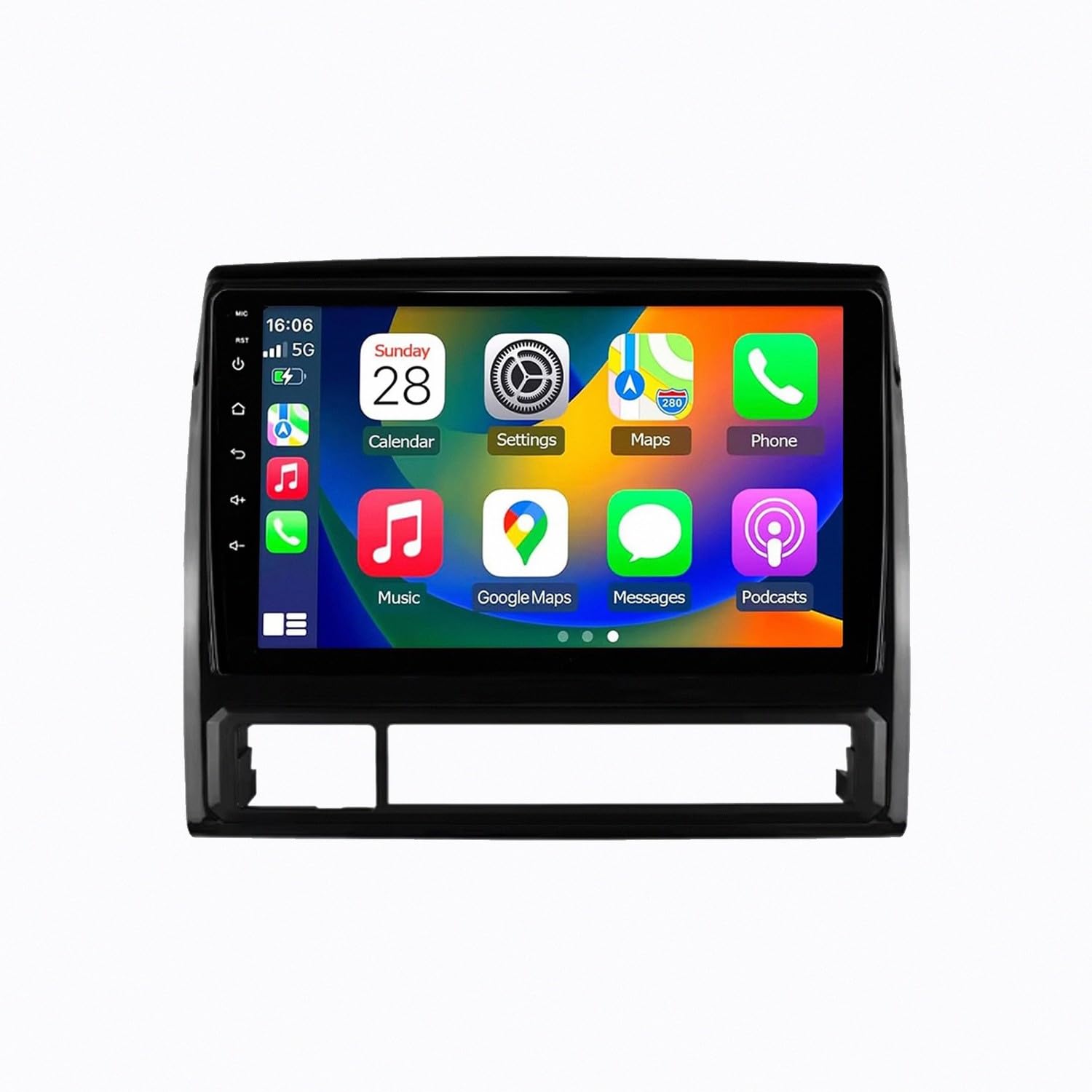 Car Stereo Carplay Radio de Coche para Toyota Tacoma 2 HILUX 2005-2015 Soporta Bluetooth, Control Volante, USB, WiFi, 4G, Mirror-Link, GPS Navegador/Radio FM, 4 Nuclear 2G+32G