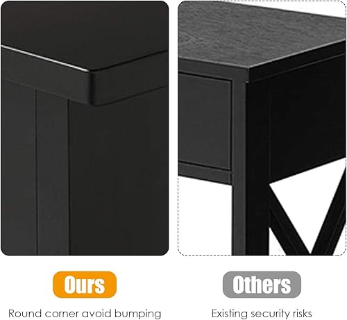 Miniatura 7 de Giantex Mesa consola moderna de fácil montaje con cajón de almacenamiento y estante inferior, muebles multifuncionales para el hogar, pasillo, sala