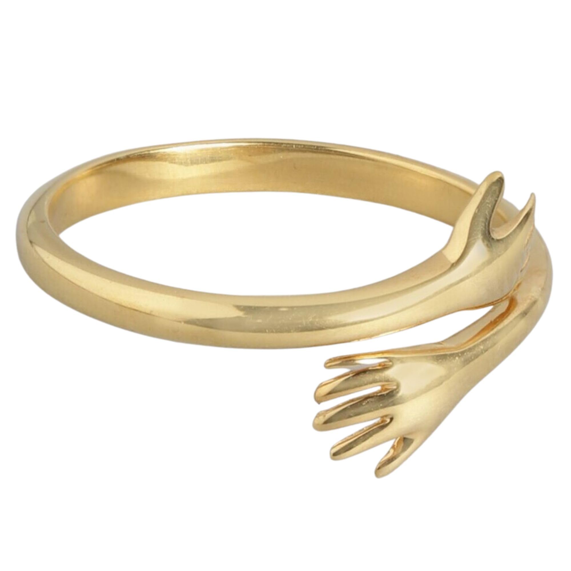 ZAVYA 925 Sterling Silver Hugs Gold Plated Ring for Women | Gift for Women and Girls | With Certificate of Authenticity and 925 Hallmark (B0CKMZPFVB) Amazon Price History, Amazon Price Tracker