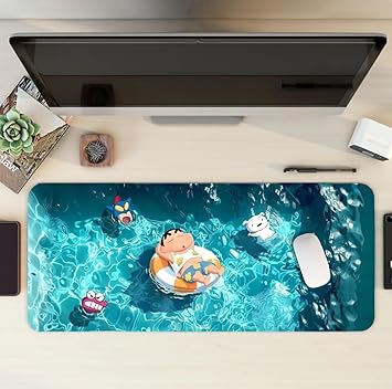 Anime XL Extended Gaming Mouse Pad | XXL Large Desk Mat 60x30cm for Laptop & PC | Non-Slip Rubber Base, Waterproof, Durable & Smooth Surface | Office, Gaming & Study, asthetic