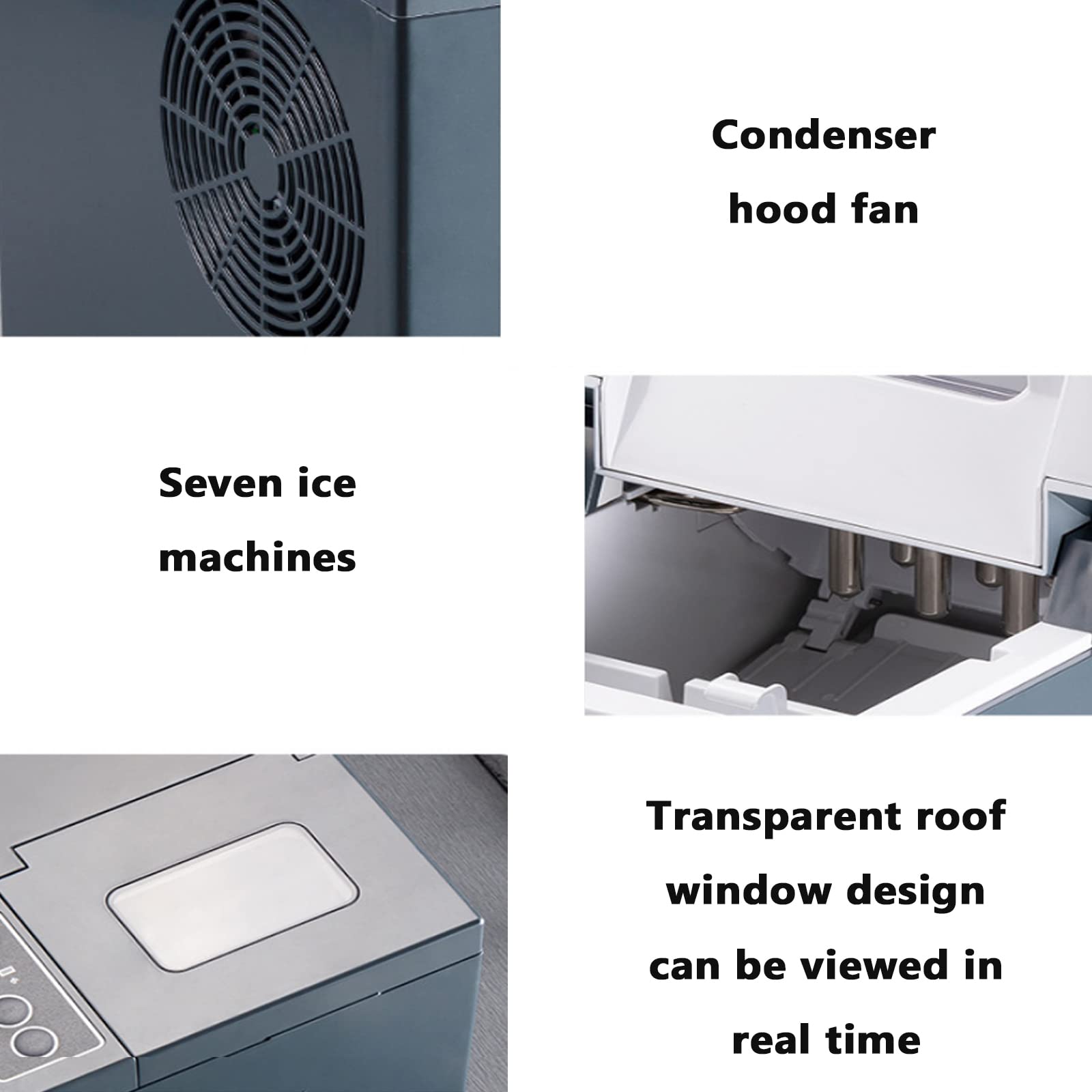 Maquina de Hielo Profesional Maquina Hielo Grande 10KG en 24 H Ice Maker Profi