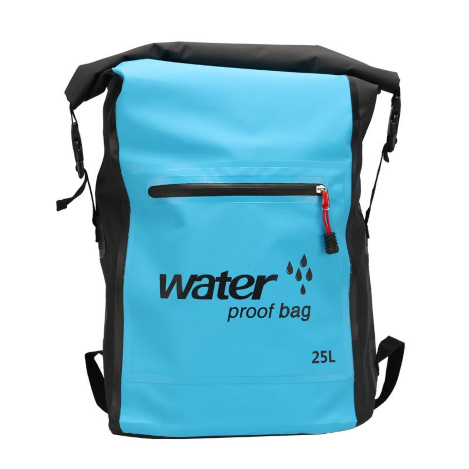 Secure Roll-Top Backpack Water-Resistant Waterproof Backpack Sturdy Rolltop Rucksack Wipe-Clean for Hikers, Commuters, Travelers, Hiking, Commuting, Rafting, Outdoor Travel, Sky Blue-image-42