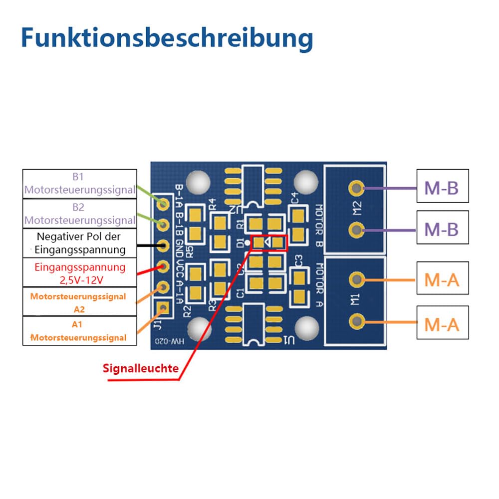 8 szt. L9110S DC Motor Drive Modul, Dual DC Sterownik Sterownik Board | ,2,5-12 V H mostek może jednocześnie napędzać podwójny silnik prądu stałego lub 4-przewodowy 2-fazowy silnik krokowy