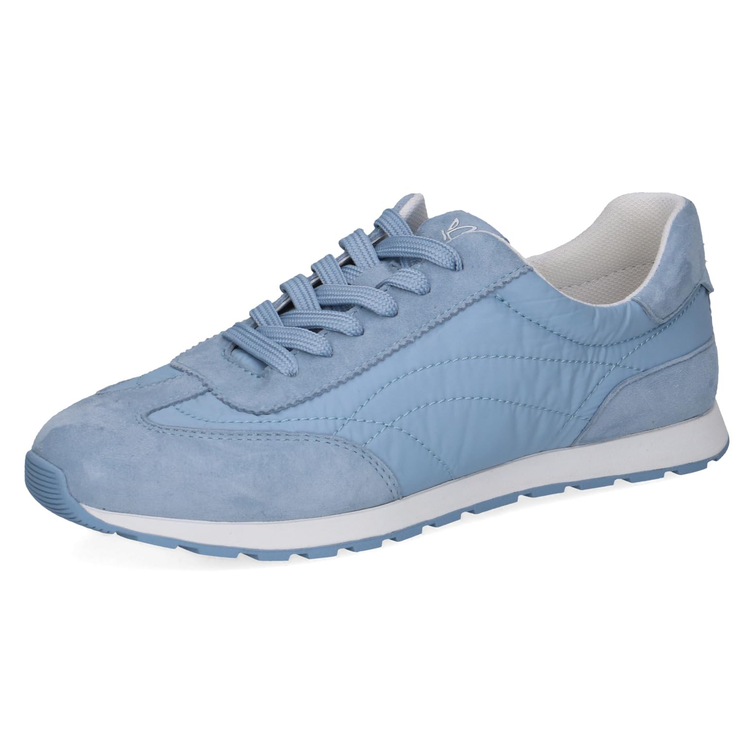 CAPRICE Women's Flat Sneakers, Blue (Blue Suede), 6.5 UK