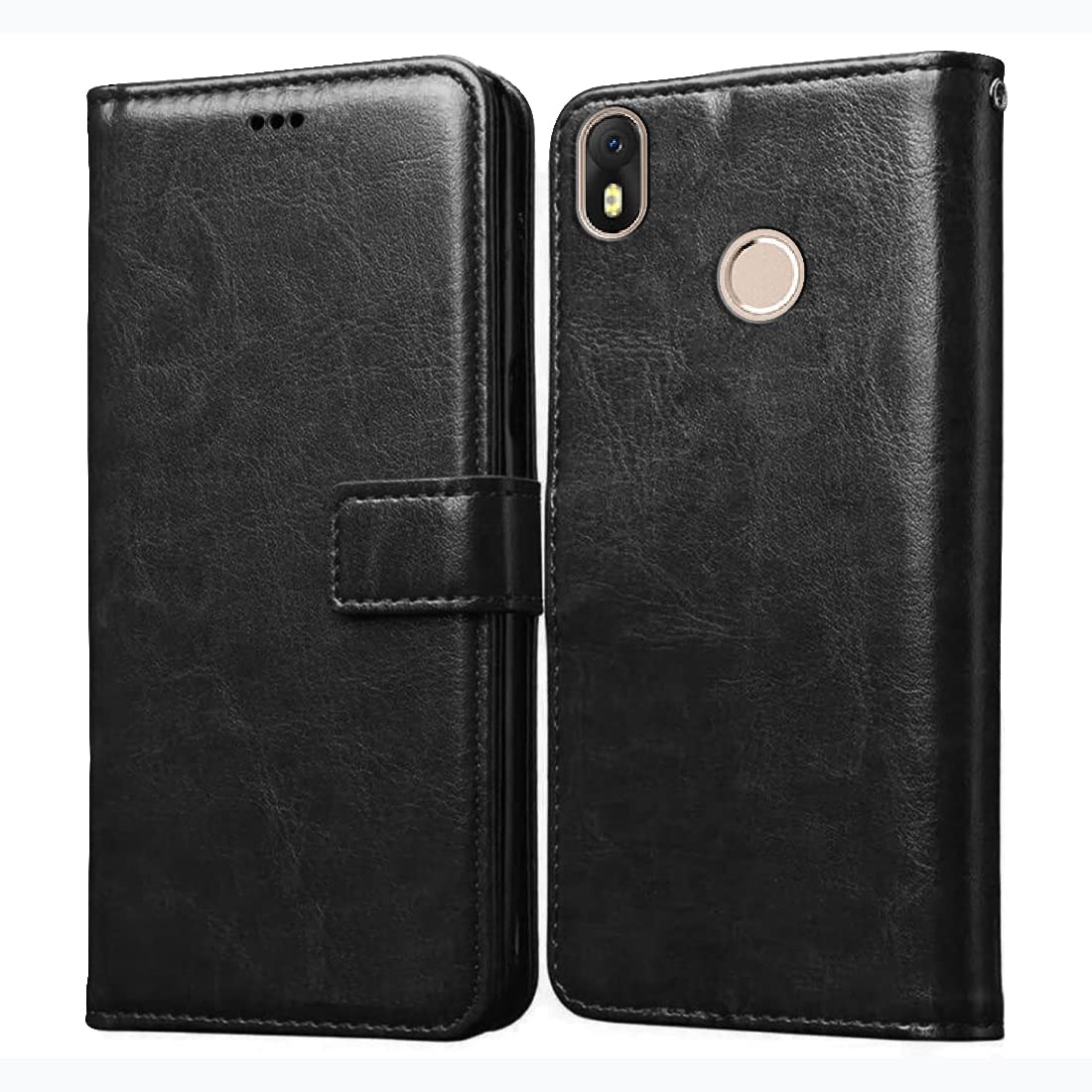Casotec Flip Cover for Infinix Hot S3 | Premium Leather Finish | Inbuilt Pockets & Stand | Flip Case for Infinix Hot S3 (Black) (B09PYW9LPD) Amazon Price History, Amazon Price Tracker