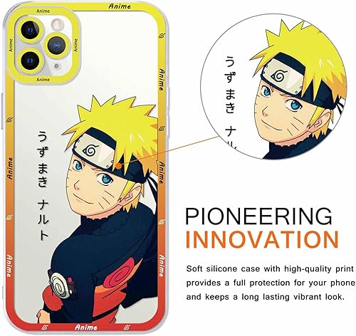 Miniatura 3 de 2 fundas transparentes de anime japonés para iPhone 11 Pro Max de 6.5 pulgadas, diseño de bonito patrón de manga, fundas de personajes de cómics de