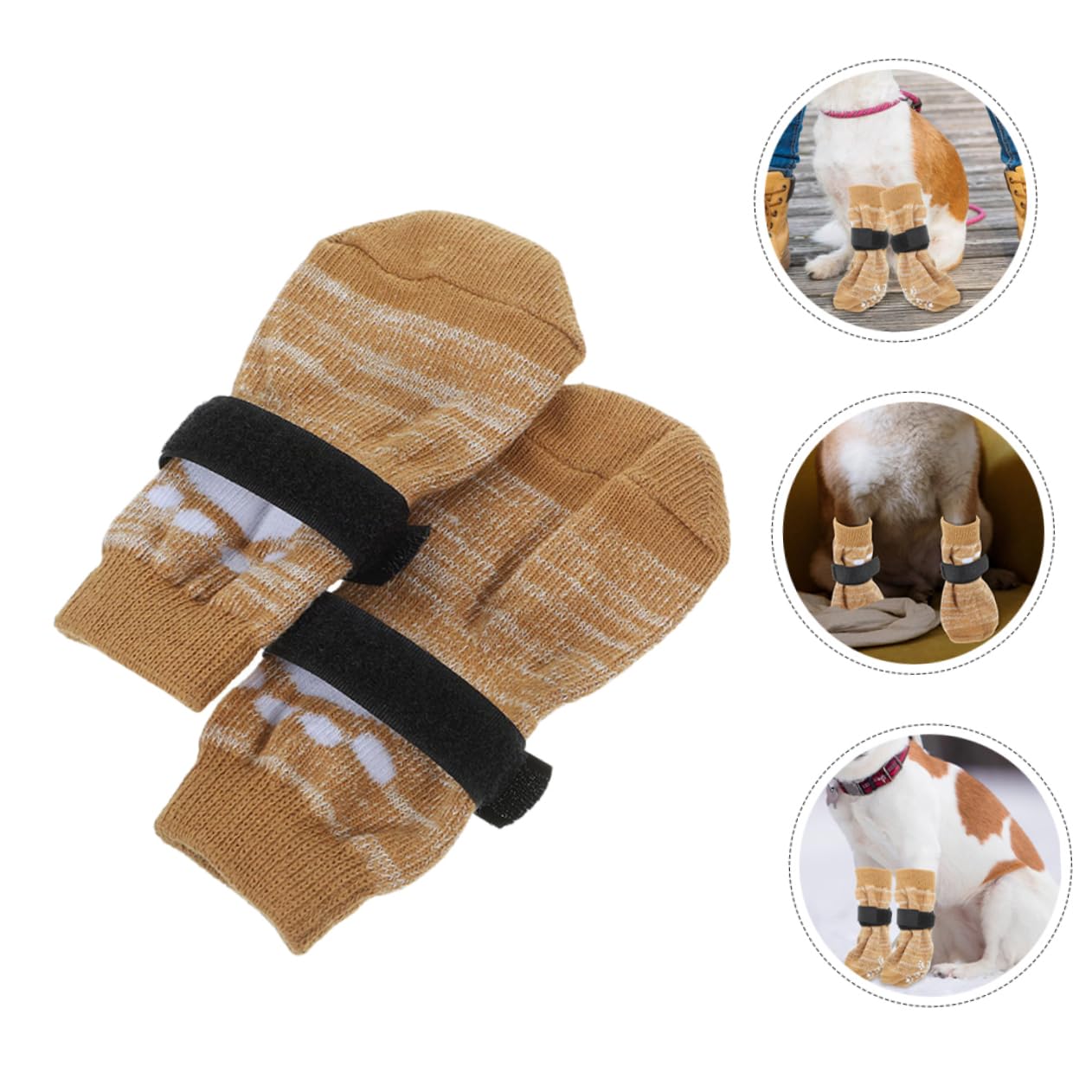 BESPORTBLE 5sets Adorable Dog Socks -Slip Protectors for Small Washable Breathable Reusable Pet Accessories 4pcs*5